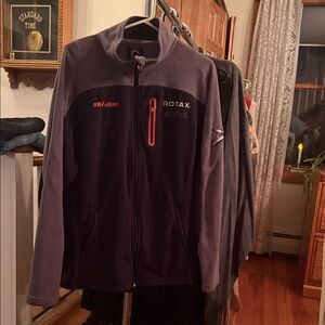 Ski-Doo Rotax Men's Gray/Black Fleece Jacket